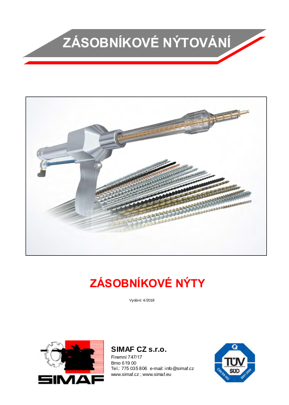 Katalog zásobníkových nýtů